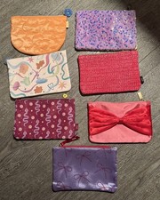 Ipsy Glam Bags Lot of 7 Makeup Travel Pouches Assorted Styles  Colors Unused