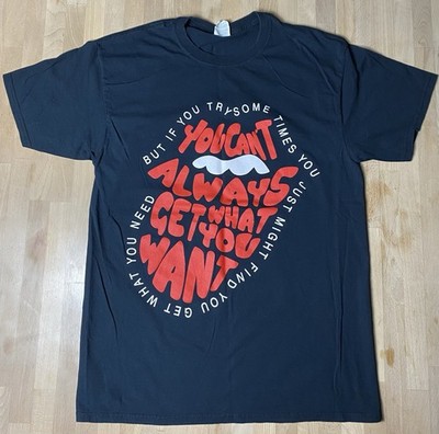 RARE ROLLING STONES tongue T-Shirt you can t always get what you want Sz M NOS