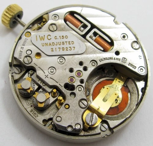 IWC 150 Esa 9162 12 jewels movement & gold dial * tested busing / keep time *