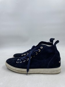 Jimmy Choo Midnight Blue Suede Lewis High Top Sneakers M 8.5