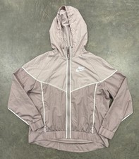 Nike Sportswear Windrunner Jacket Pink Two Tone Hooded Womens Large Red Tag