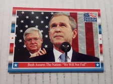 Topps Enduring Freedom Bush Assures The Nation We Will Not Fail 2001 Card #46