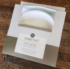 Habitat Two Tone Ceramic Pet Cat Food Bowl Mint Green NEW