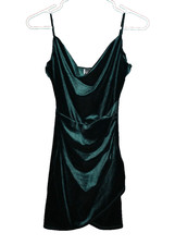 Windsor Women's Size Small Velvet Hunter Green Short Party Dress Stretch