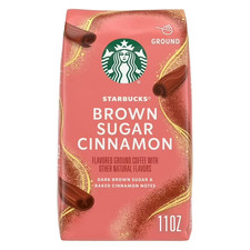 Starbucks Brown Sugar Cinnamon, Hot or Iced Coffee, Flavored Ground Coffee, 11oz