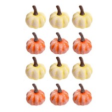 New 12PCS Artificial Pumpkins Rich Colors Fake Foam Pumpkins For Thanksgiving