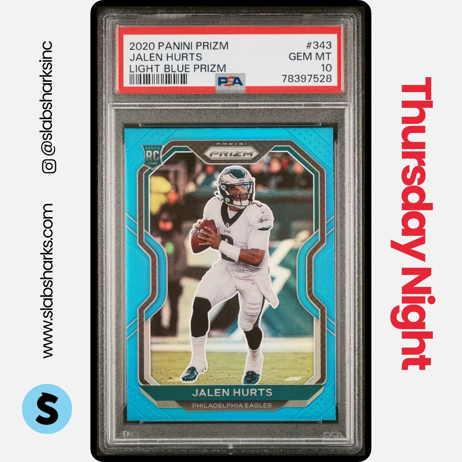 Jalen Hurts Panini Prizm #343 Light Blue