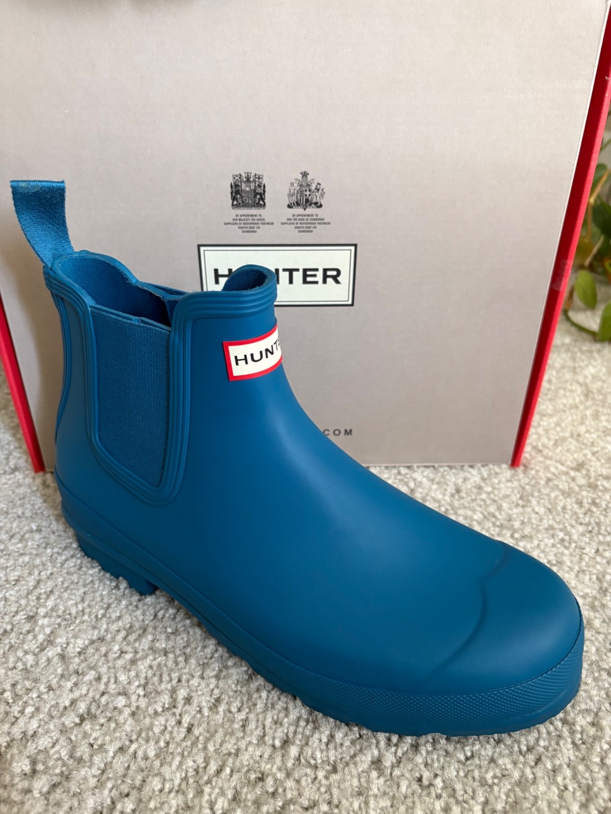 's Rare Hunter Deep Sea Blue Rainboots Us 10