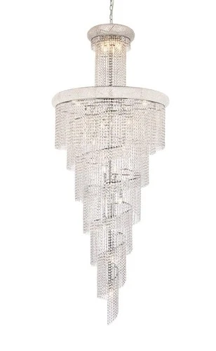 Elegant Lighting Spiral 36" 32 Light Royal Crystal Chandelier - Picture 3 of 6