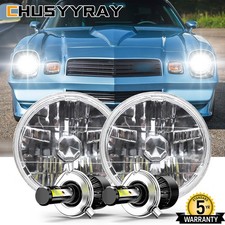 For Chevrolet Camaro Z28 Ss Rs 67-81 New 7inch Round Led Headlight Hi-lo Beam