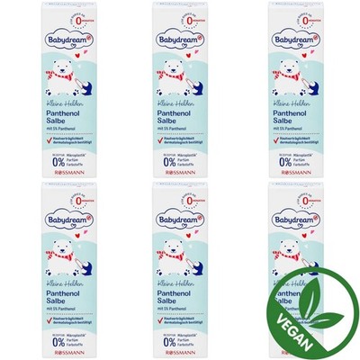 6 x 50 ml | Babydream Kleine Helden Panthenol Salbe ab der Geburt Vegan