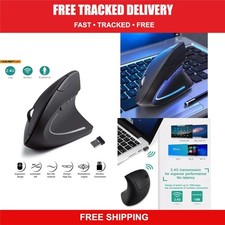 Ergonomic Vertical Wireless Mouse 6 Button Optical 1600 DPI PC Laptop