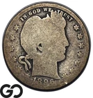 1896-O Barber Quarter, Semi-Key New Orleans Date, Low Mintage