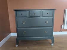 Vintage Stag Minstrel Dark Green Chest of 5 Drawers