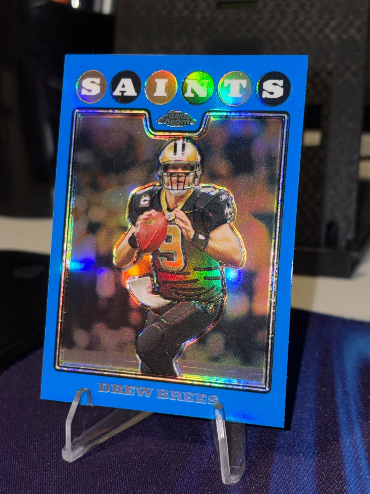 2008 Topps Chrome - Drew Brees #TC1 Blue Refractor