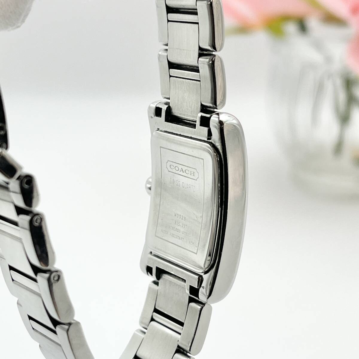 Coach Quartz Rectangular Ladies Watch Silver 18mm… - image 9