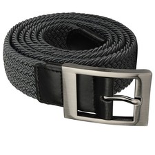 Big Tall Men Grey Stretch Elastic Web Belt Plus Size Long Length Hiking Trips