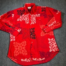 Vintage Ruddock Western Pearl Snap Shirt Mens XL Red Floral Made In USA