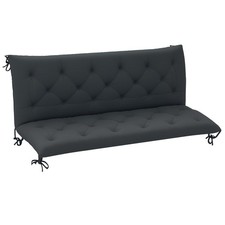 Outsunny 3 Seater Garden Bench Cushion Outdoor Seat Pad with Ties Black