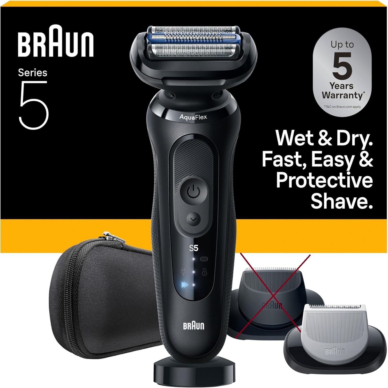 *READ* Braun Series 5 5155cs Electric Shaver Wet/Dry Foil Razor Body Groomer