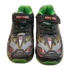 Boys Monster Jam Grave Digger Light Up Tennis Shoes Size 13