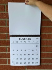 2027 Premade 12x12 Unaltered LARGE PRINT Scrapbook Calendar