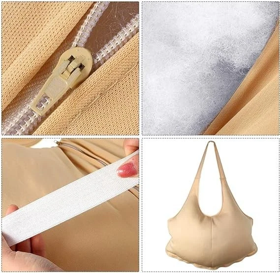 Fantasia masculina unissex acolchoada de barriga de Papai Noel SATINIOR - Imagem 3 de 4