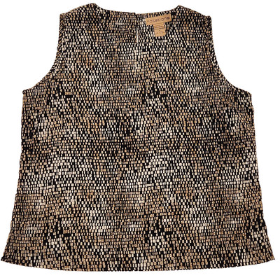 Notations Lightweight Top Womens Med Sleeveless Geoprint Tank Shirt