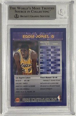 1994-95 TOPPS FINEST ジョーダン！！ 1994-95 Topps Finest - Eddie Jones #323 (RC) Rookie BGS 9