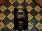 Vintage Timex SSQ Lcd gold tone watch Digital running - Solid State Quartz