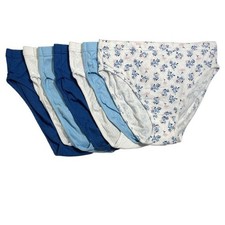 Jockey Set of 7 Elance Breathe Cotton French Cut Brief Sz 8 Blue A691744  12759