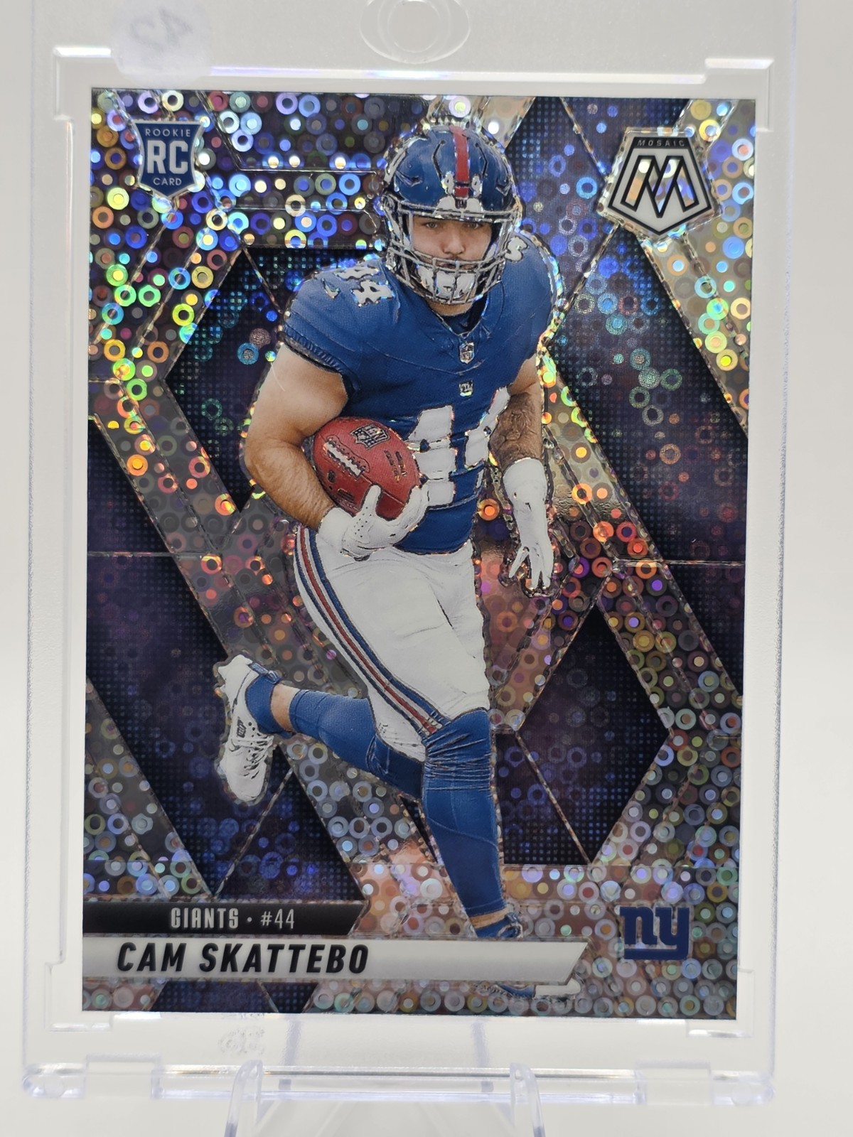 2025 MOSAIC FOOTBALL CAM SKATTEBO NO HUDDLE DISCO SILVER NEW YORK GIANTS #305