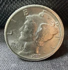 1921 D Mercury Dime Low production in the first year As shown in the figure