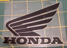 1pc Honda Wing Logo Vinyl Decal Window Car Truck Bike Sticker - Black 3x 4.5 1pc Honda Wing Logo Vinyl Decal Window Car Truck Bike Sticker - Black 3x 4.5