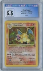2000 Pokémon BASE SET 2 #4 CHARIZARD HOLO CGC 5.5 EXCELLENT+