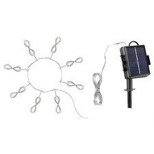Solar LED Lighted Patio Umbrella Cantilever Hanging Umbrella with 8 Modes