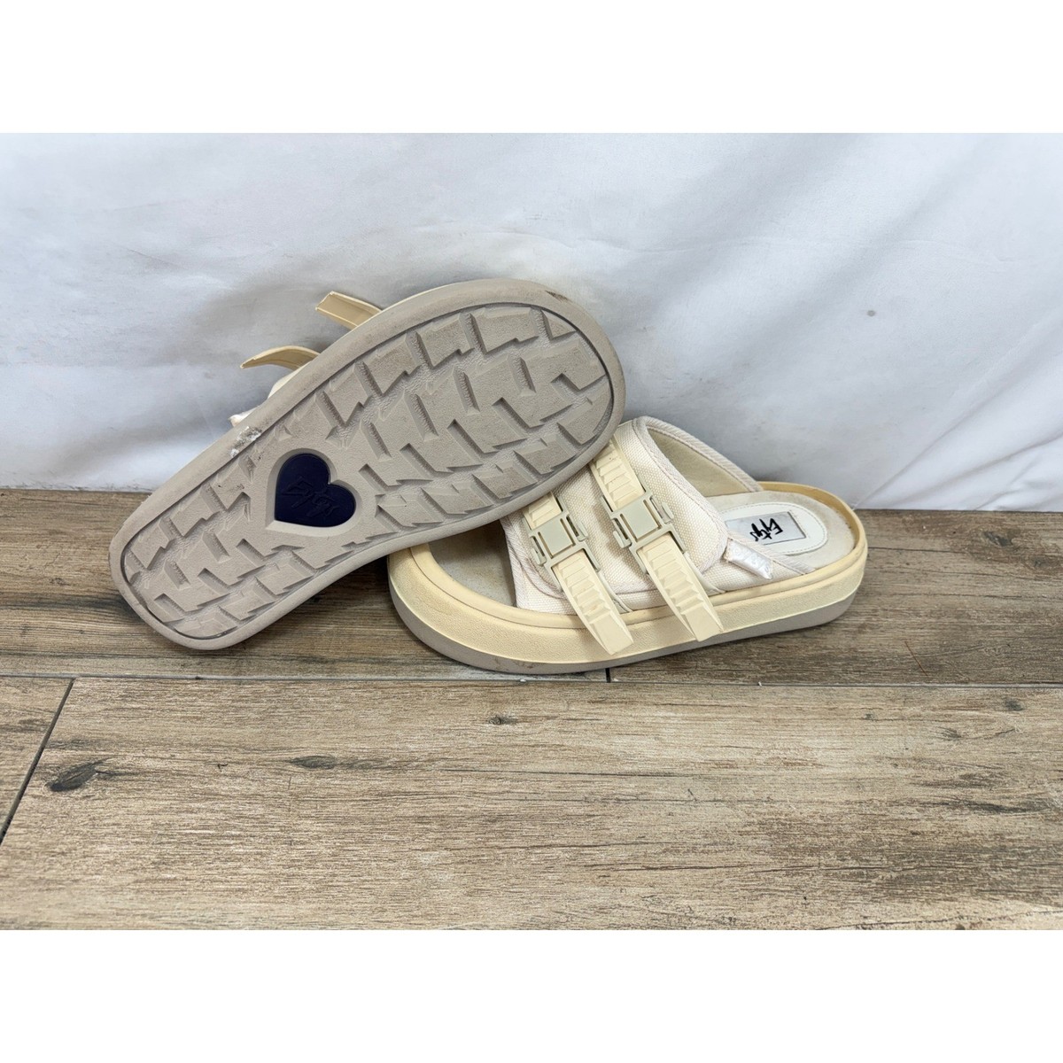 Eytys Capri CCE Platform Sandals Off White Cream Buckle Slides