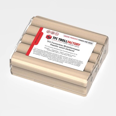 TFC Modelliermasse natur Plastilin weich bleibend schwefelfrei 5kg (10x500g)