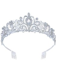 Crystal Tiara Crown with Combs for Women and Girls, Princess Queen Bridal Rhines