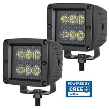 2pcs 3 Cree Led Work Light Cube Pods Spot Flood Driving Fog Offroad Ute 4wd Atv