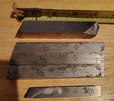 MO-MAX Cobalt Lathe Tool Bit Blank three unused 1/2"x 4" one 5/8 & 3/8 used