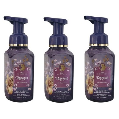 3 Bath & Body Works Gentle & Clean Foaming Hand Soap Disney Princess RAPUNZEL
