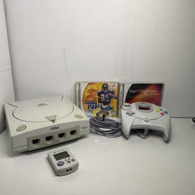 Sega Dreamcast HKT-3020 White Video Game Console,Controller, Cords,game-TESTED