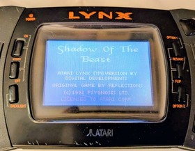 Atari Lynx w/4 Games: Pit-Fighter, Checkered Flag, Pinball Jam, Shadow Of The Be