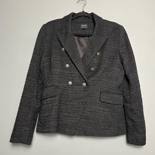 Bardot Boucle Tweed Double Breasted Blazer Women  s 12/XL Career Office Preppy