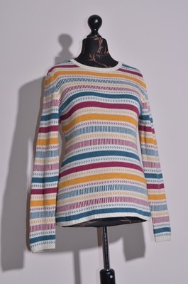 Seasalt Climbing Ivy Multicoloured Stripe Jumper Size UK10 / EU38