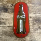 Vintage 1938 Coca-Cola Thermometer Bottle On Red Background 16” Tall NICE!