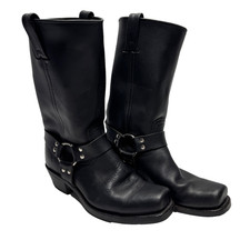 Frye Women s Black Mid-Calf Leather Harness B...