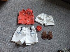 Nanea Mitchell Meet Outfit Shirt Shorts Sandals American Girl Doll Clothes