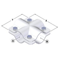 "Kreuzschelle, A 1 1/2\" (48,3 Mm) X B 1 1/2\" (48,3 Mm)"